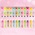 Bella Beauté Hand Cream & Lip Balm Duo Set in various fruit, floral, and sweet scents. Hydrating and nourishing.