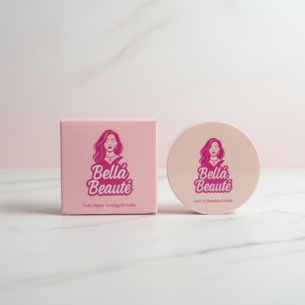 Bella Beauté CloudMatte Setting Powder in Original shade, soft matte finish, blurs and smooths skin, controls shine.