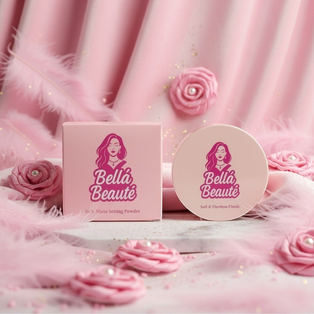 Bella Beauté CloudMatte Setting Powder in Original shade, soft matte finish, blurs and smooths skin.