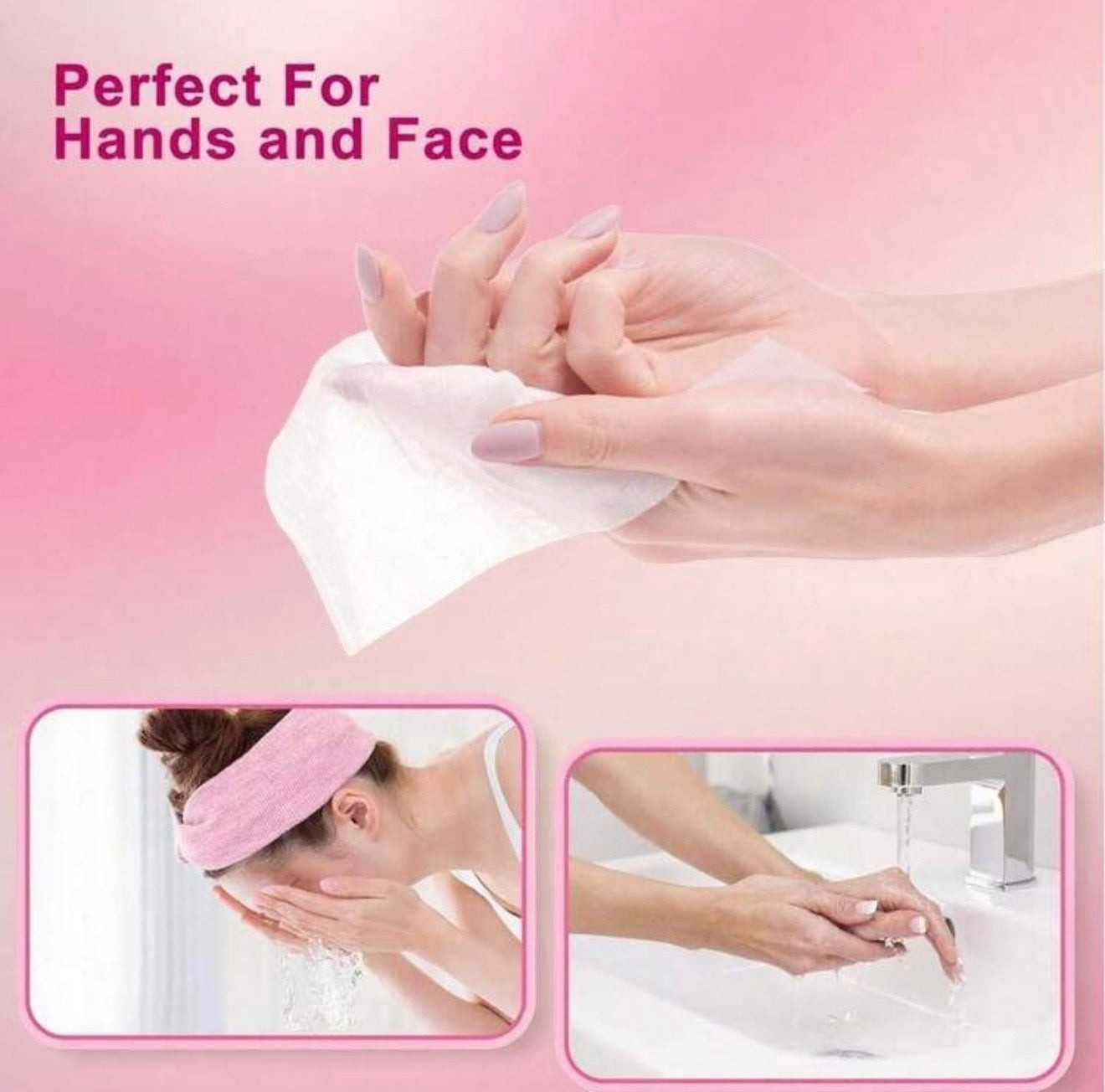 Bella Beauté Fruity Wet Wipes with Vitamin C essence, perfect for hands and face, travel size.