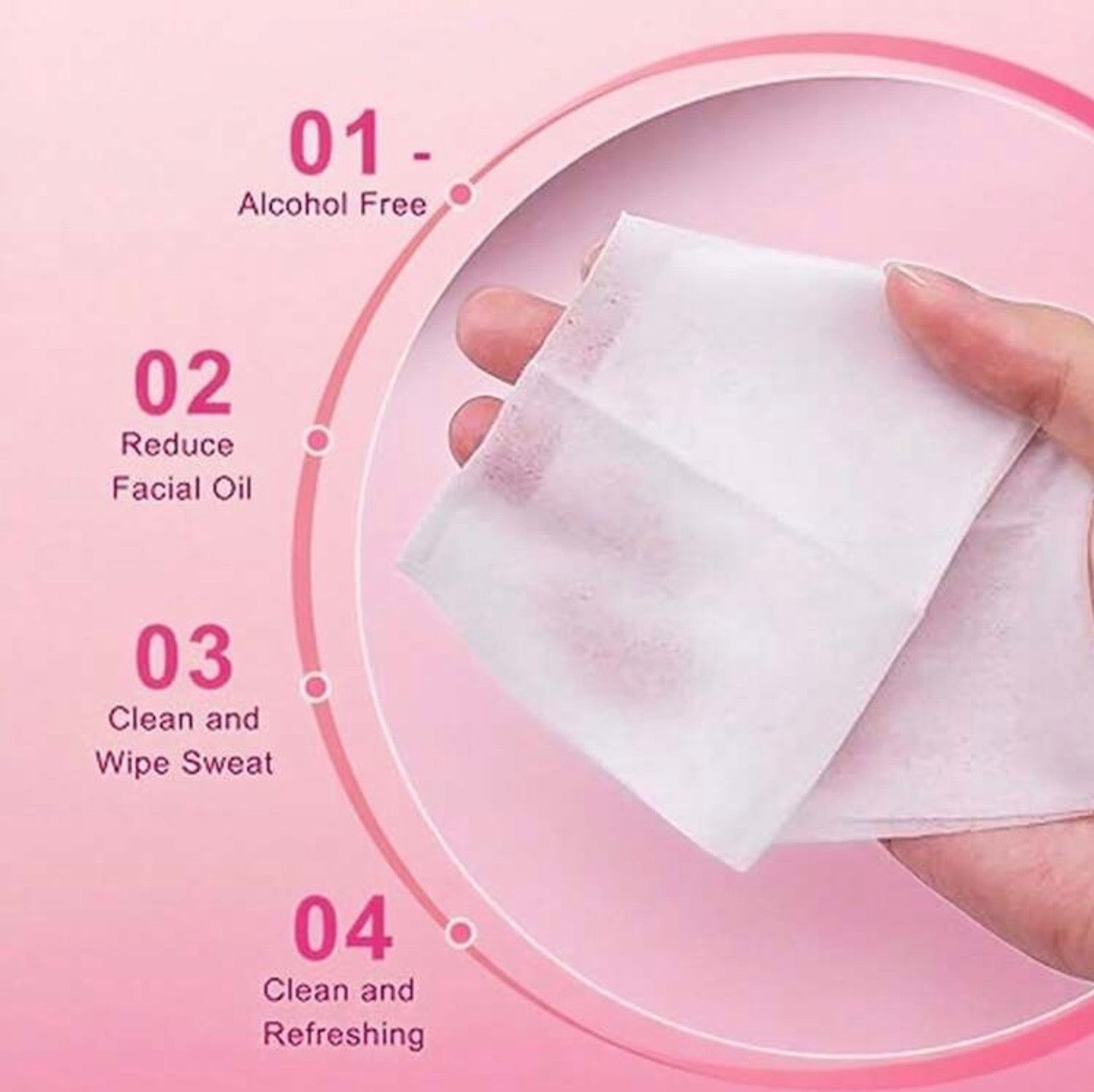 Bella Beauté travel size wet wipes, alcohol-free, infused with Vitamin C & E for cleansing and refreshing skin.